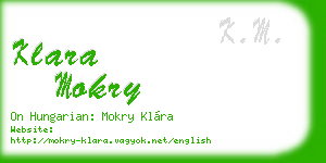 klara mokry business card